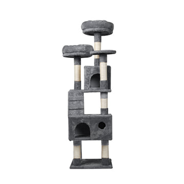 PaWz Cat Trees Scratching Post Scratcher For Large Cats Tower House Grey 140cm PaWz
